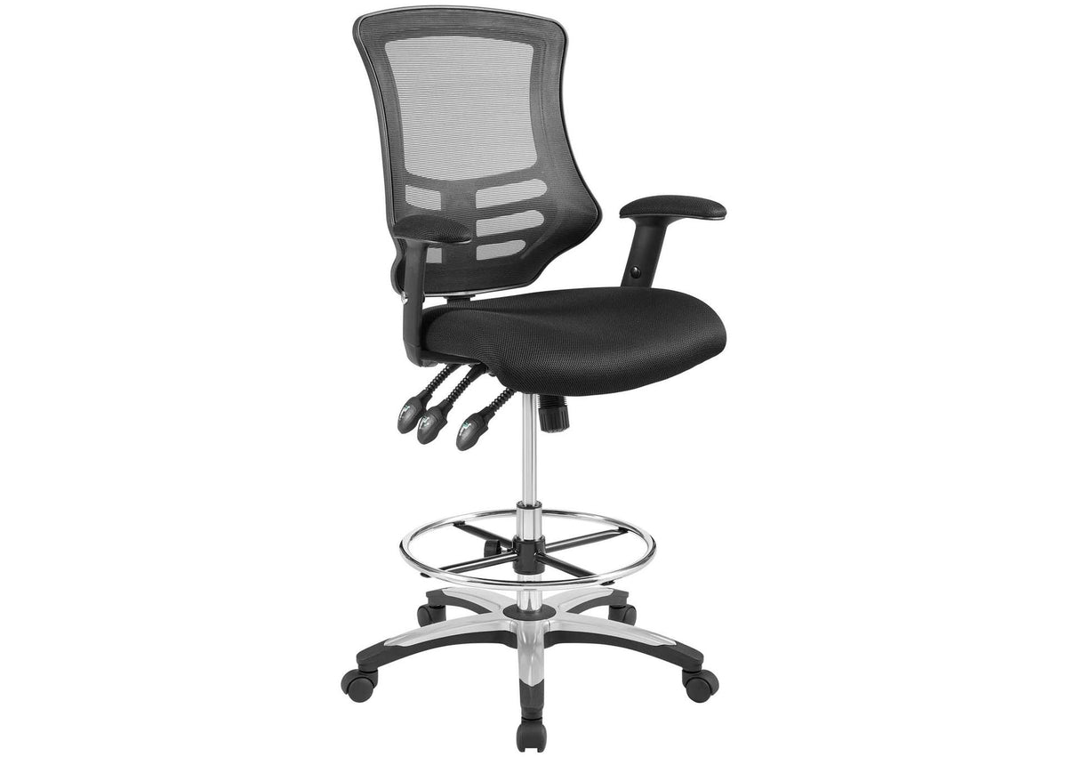 EEI-3043-BLK Calibrate Mesh Drafting Chair By Modway