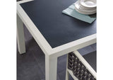 EEI-3052-WHI-GRY Stance 90. 5 Inch Outdoor Patio Aluminum Dining Table By Modway