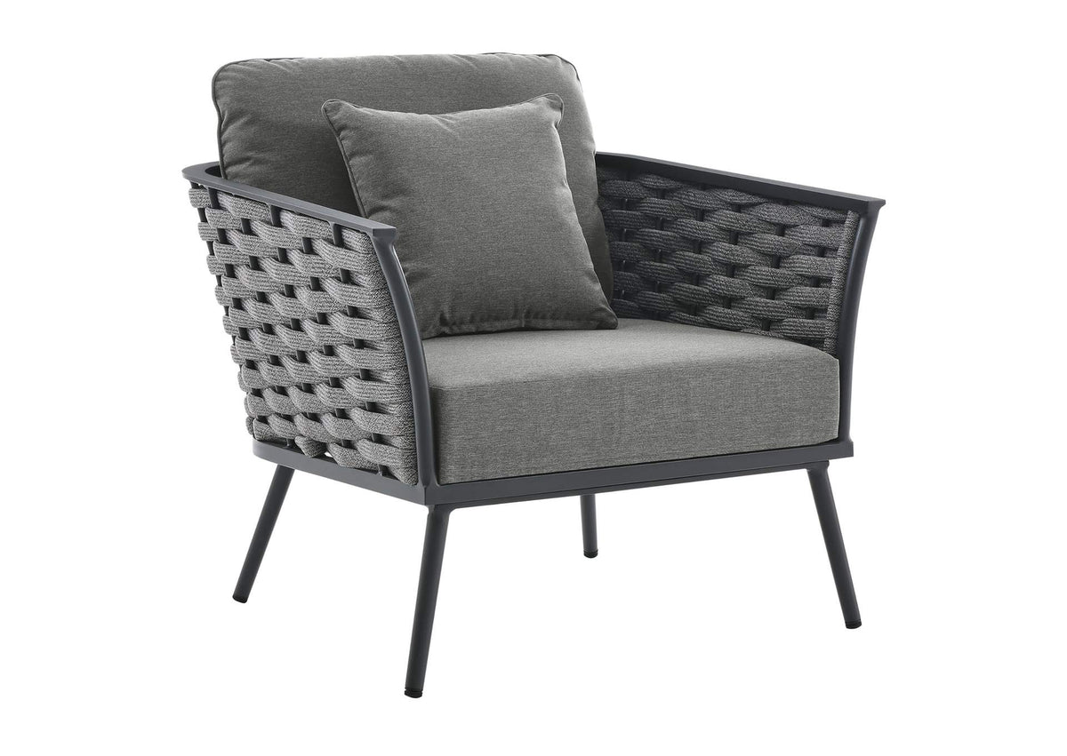 EEI-3054-GRY-CHA Stance Outdoor Patio Aluminum Armchair By Modway