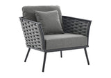 EEI-3054-GRY-CHA Stance Outdoor Patio Aluminum Armchair By Modway