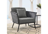 EEI-3054-GRY-CHA Stance Outdoor Patio Aluminum Armchair By Modway