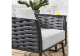 EEI-3054-GRY-WHI Stance Outdoor Patio Aluminum Armchair By Modway