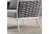 EEI-3054-WHI-GRY Stance Outdoor Patio Aluminum Armchair By Modway
