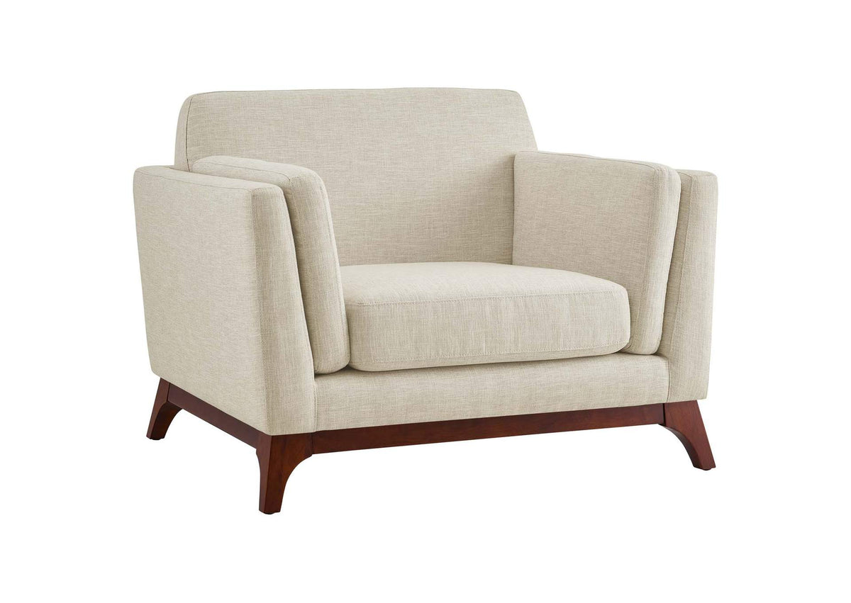 EEI-3063-BEI Chance Upholstered Fabric Armchair By Modway