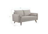 EEI-3091-BEI Revive Upholstered Fabric Loveseat By Modway
