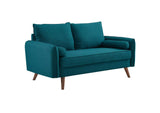 EEI-3091-TEA Revive Upholstered Fabric Loveseat By Modway