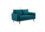 EEI-3091-TEA Revive Upholstered Fabric Loveseat By Modway