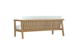 EEI-3109-NAT-WHI-SET Bayport 6 Piece Outdoor Patio Teak Set By Modway