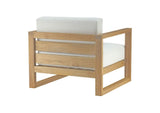 EEI-3115-NAT-WHI-SET Upland 5 Piece Outdoor Patio Teak Set By Modway