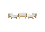 EEI-3117-NAT-WHI-SET Upland 8 Piece Outdoor Patio Teak Set By Modway