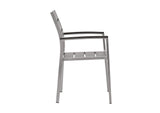 EEI-3130-SLV-GRY Shore Outdoor Patio Aluminum Dining Armchair By Modway
