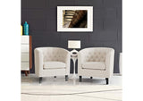 EEI-3150-BEI-SET Prospect 2 Piece Upholstered Fabric Armchair Set By Modway