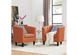 EEI-3150-ORA-SET Prospect 2 Piece Upholstered Fabric Armchair Set By Modway