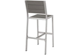 EEI-3158-SLV-GRY-SET Shore 3 Piece Outdoor Patio Aluminum Pub Set By Modway