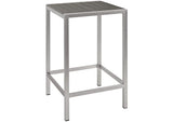 EEI-3158-SLV-GRY-SET Shore 3 Piece Outdoor Patio Aluminum Pub Set By Modway