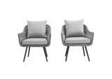 EEI-3176-GRY-GRY-SET Endeavor Outdoor Patio Wicker Rattan Armchair Set Of 2 By Modway