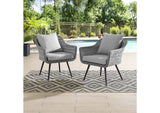 EEI-3176-GRY-GRY-SET Endeavor Outdoor Patio Wicker Rattan Armchair Set Of 2 By Modway