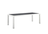EEI-3185-WHI-GRY-SET Stance 7 Piece Outdoor Patio Aluminum Dining Set By Modway