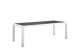 EEI-3186-WHI-GRY-SET Stance 9 Piece Outdoor Patio Aluminum Dining Set By Modway