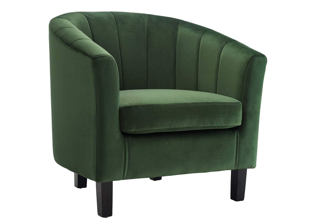 EEI-3188-EME Prospect Channel Tufted Performance Velvet Armchair By Modway