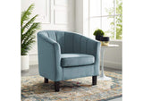 EEI-3188-LBU Prospect Channel Tufted Performance Velvet Armchair By Modway