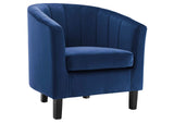 EEI-3188-NAV Prospect Channel Tufted Performance Velvet Armchair By Modway