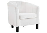 EEI-3188-WHI Prospect Channel Tufted Performance Velvet Armchair By Modway