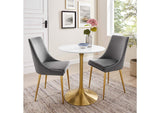 EEI-3208-GLD-WHI Lippa 28" Round Wood Dining Table By Modway