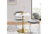 EEI-3210-GLD-WHI Lippa 24" Square Wood Dining Table By Modway