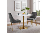 EEI-3212-GLD-WHI Lippa 36" Square Wood Dining Table By Modway