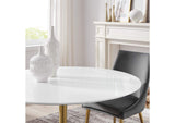 EEI-3227-GLD-WHI Lippa 48" Round Wood Dining Table By Modway
