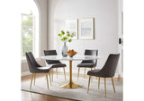 EEI-3229-GLD-WHI Lippa 60" Round Wood Dining Table By Modway
