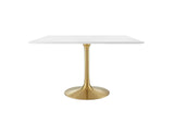 EEI-3230-GLD-WHI Lippa 48" Square Wood Dining Table By Modway