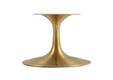 EEI-3248-GLD-WHI Lippa 42" Oval Wood Coffee Table By Modway