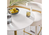 EEI-3262-GLD-WHI Lippa 28" Round Wood Bar Table By Modway