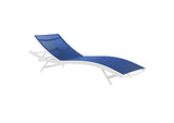 EEI-3300-WHI-NAV Glimpse Outdoor Patio Mesh Chaise Lounge Chair By Modway