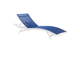 EEI-3300-WHI-NAV Glimpse Outdoor Patio Mesh Chaise Lounge Chair By Modway