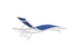 EEI-3300-WHI-NAV Glimpse Outdoor Patio Mesh Chaise Lounge Chair By Modway