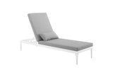 EEI-3301-WHI-GRY Perspective Cushion Outdoor Patio Chaise Lounge Chair By Modway