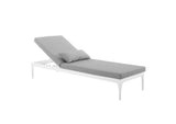 EEI-3301-WHI-GRY Perspective Cushion Outdoor Patio Chaise Lounge Chair By Modway