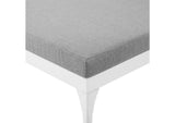 EEI-3301-WHI-GRY Perspective Cushion Outdoor Patio Chaise Lounge Chair By Modway