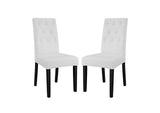 EEI-3323-WHI Confer Vinyl Dining Side Chair Set Of 2 By Modway