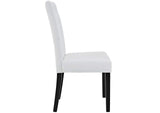 EEI-3324-WHI Confer Vinyl Dining Side Chair Set Of 4 By Modway