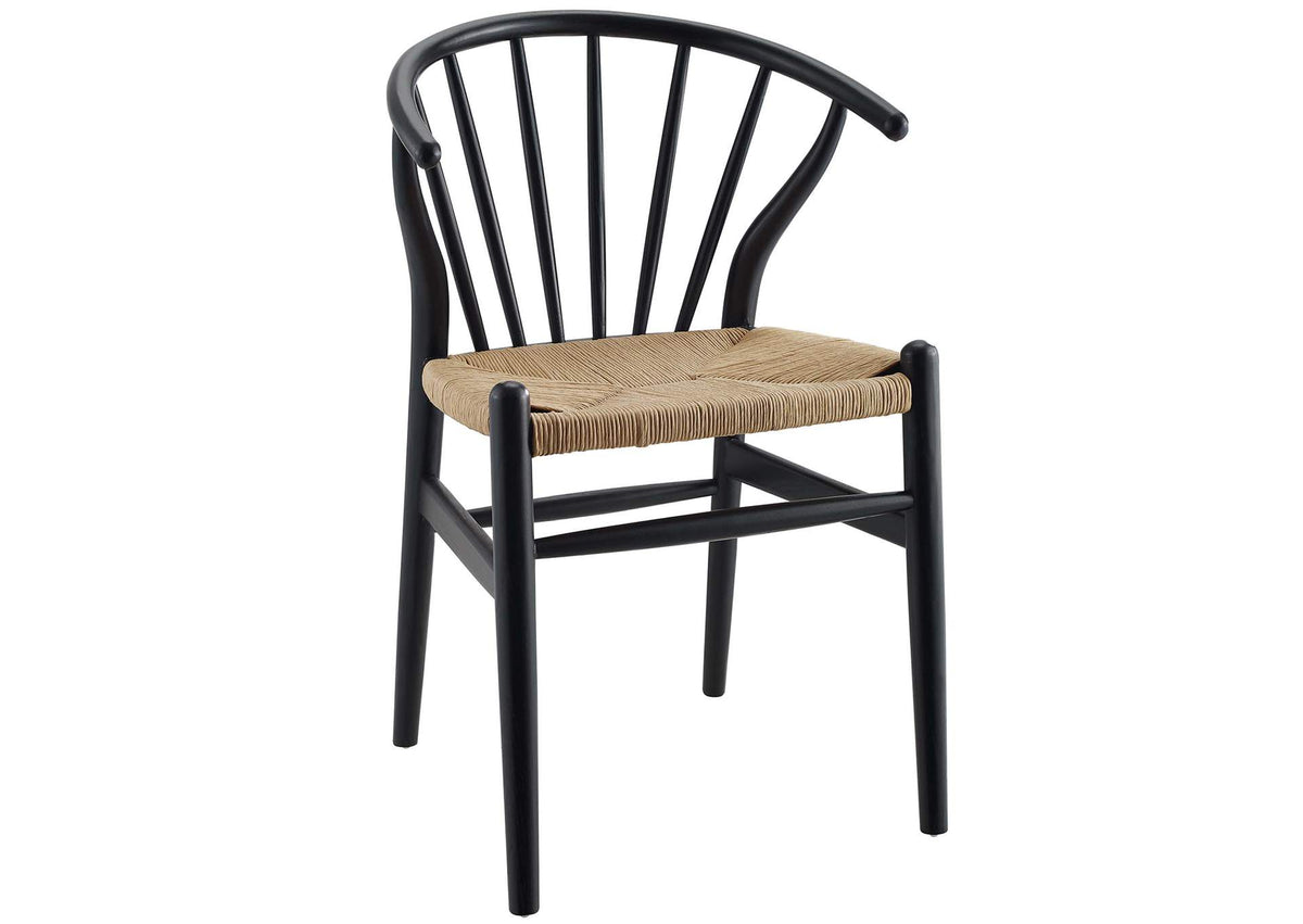 EEI-3338-BLK Flourish Spindle Wood Dining Side Chair By Modway