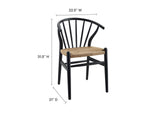 EEI-3338-BLK Flourish Spindle Wood Dining Side Chair By Modway