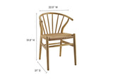 EEI-3338-NAT Flourish Spindle Wood Dining Side Chair By Modway