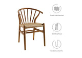 EEI-3338-WAL Flourish Spindle Wood Dining Side Chair By Modway