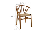 EEI-3338-WAL Flourish Spindle Wood Dining Side Chair By Modway