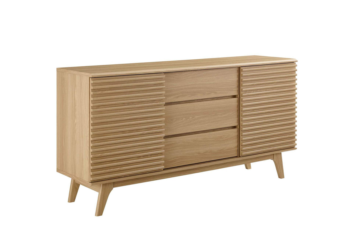 EEI-3344-OAK Render 63" Sideboard Buffet Table Or TV Stand By Modway