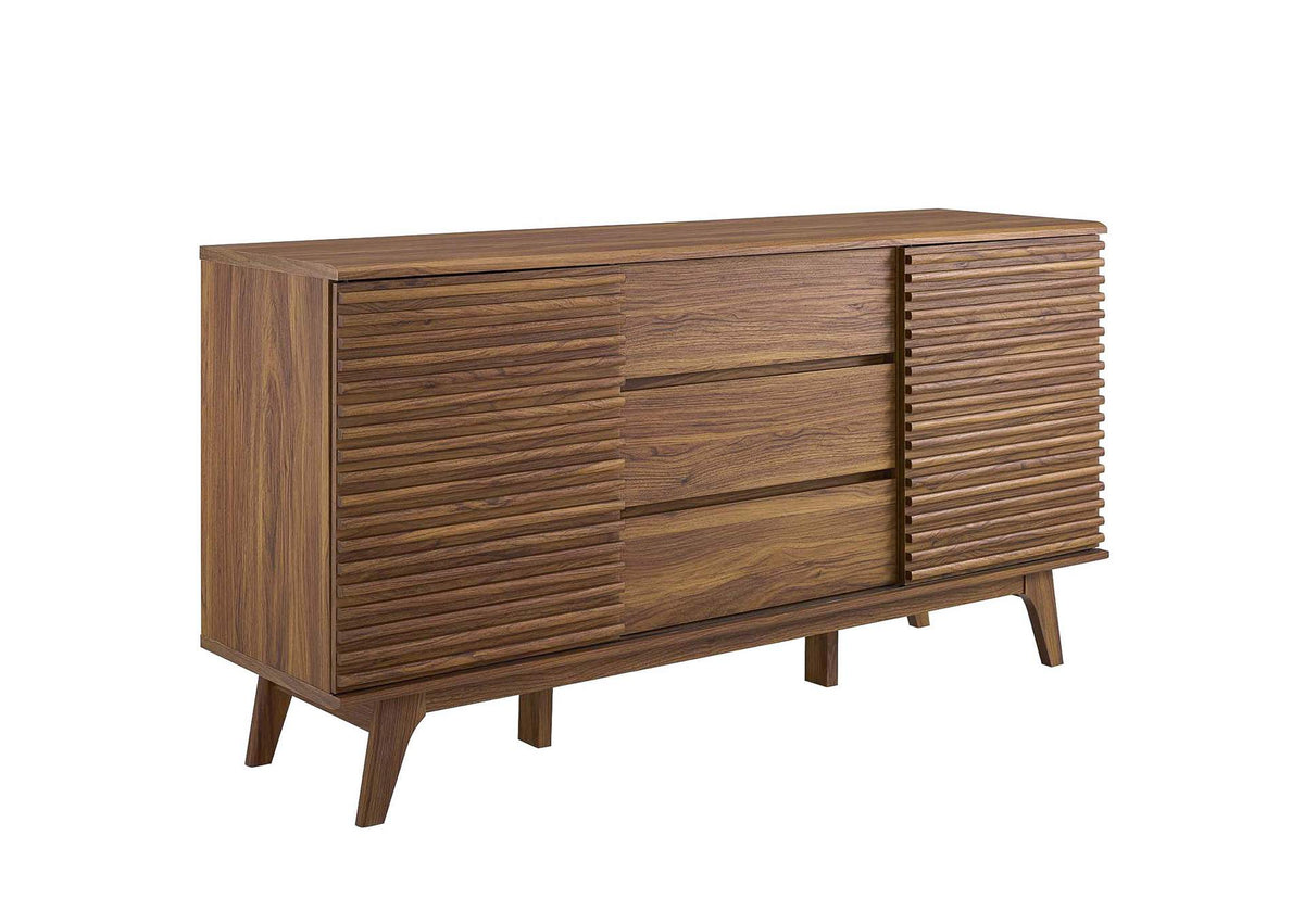 EEI-3344-WAL Render 63" Sideboard Buffet Table Or TV Stand By Modway